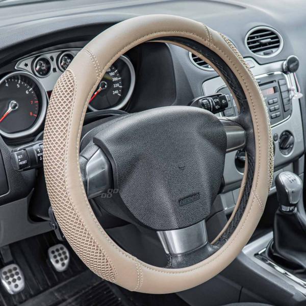 Xkeribom Lenkradbezug 37-38cm Lenkradschoner Lenkradschutz Aufsteckbare Lenkradabdeckung